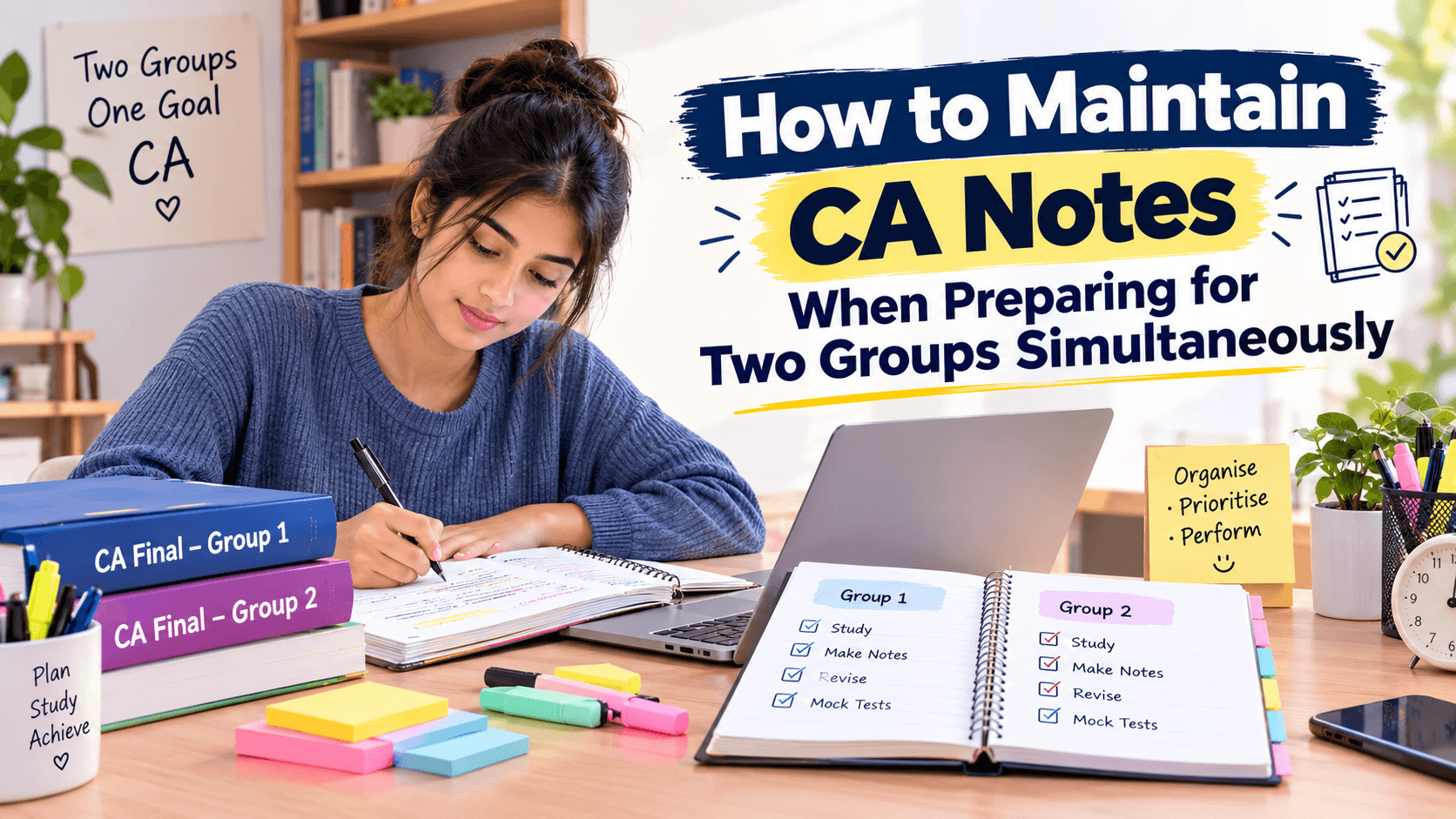 How to Maintain CA Notes When Preparing for Two Groups Simultaneously