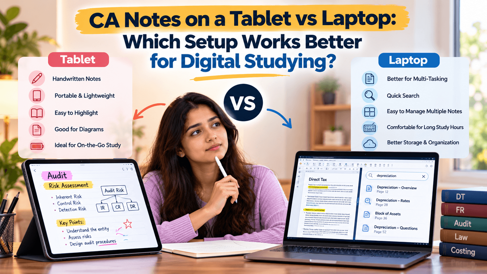 CA Notes on a Tablet vs Laptop: Which Setup Works Better for Digital Studying?