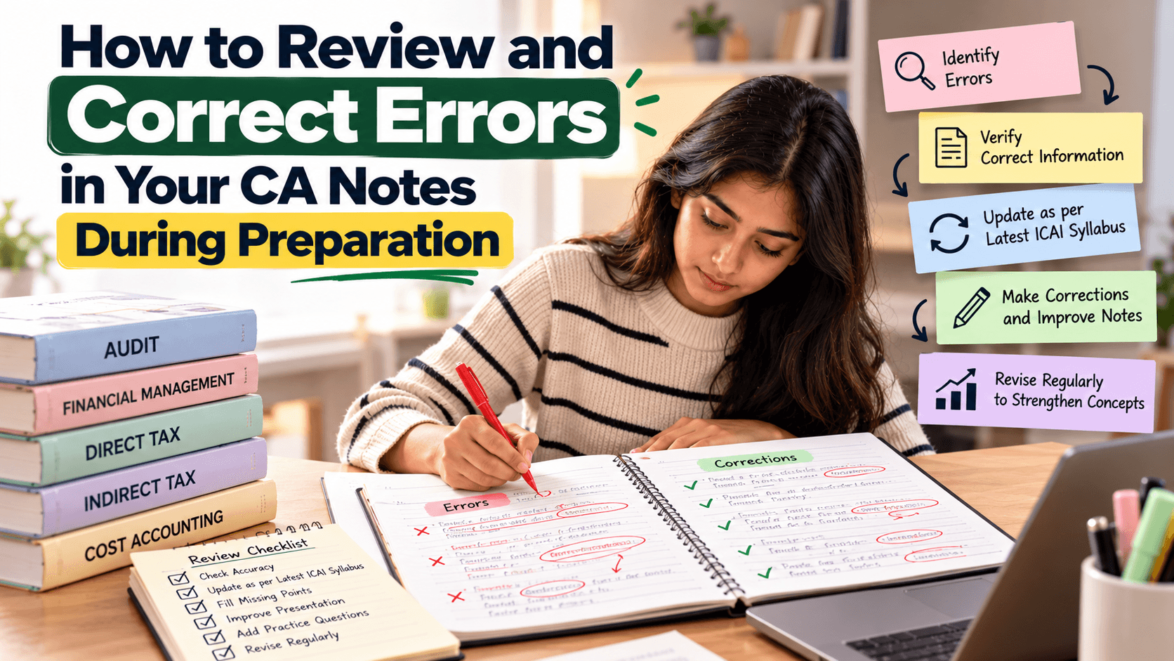 How to Review and Correct Errors in Your CA Notes During Preparation