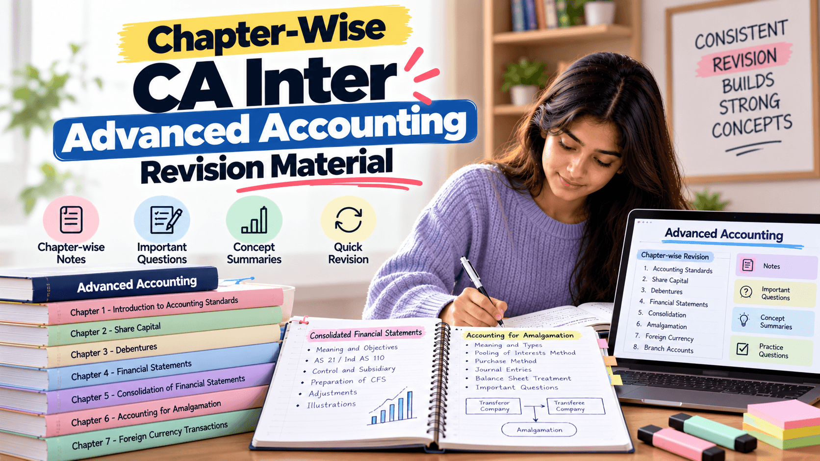 Chapter-Wise CA Inter Advanced Accounting Revision Material