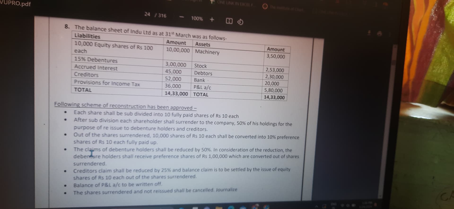 Image attached to the doubt: Can anyone solve this? Question from Adv. Accounting the chapter 14 internal…