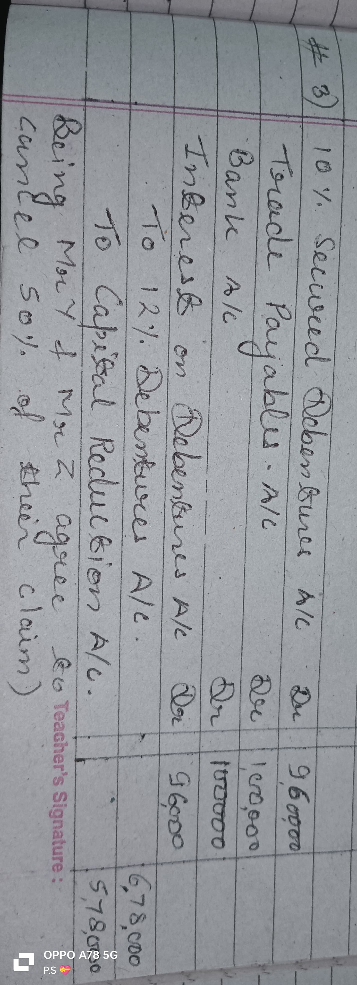 Image attached to the doubt: Please help me in this entry