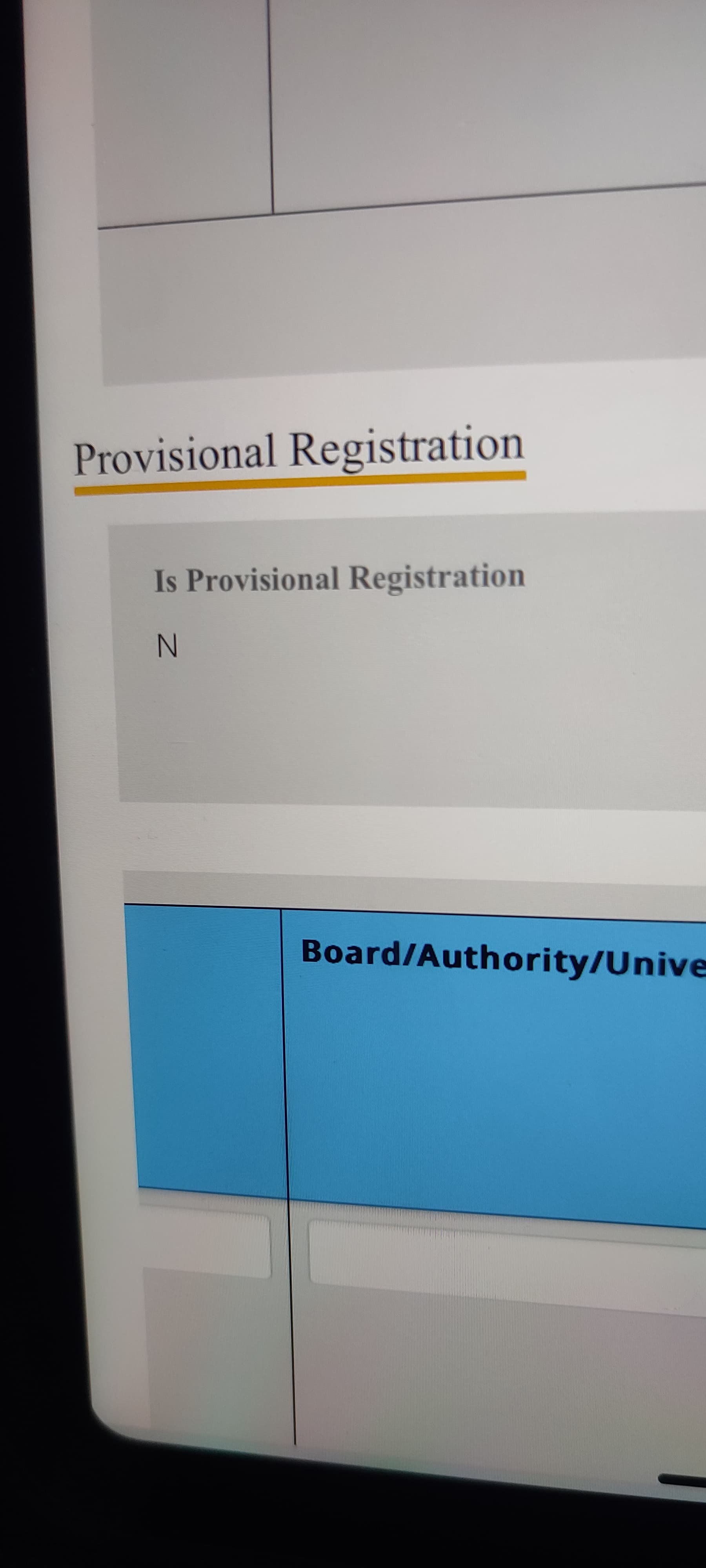 Image attached to the doubt: I am a direct entry student i have registered for provisional registration on…
