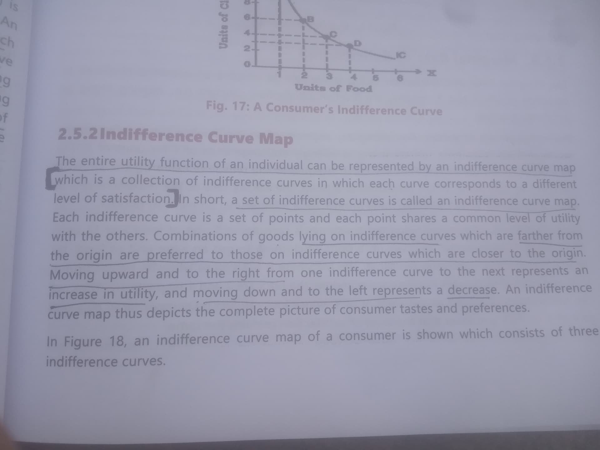 Image attached to the doubt: How can each curve in indifference map corresponds to a different level of…