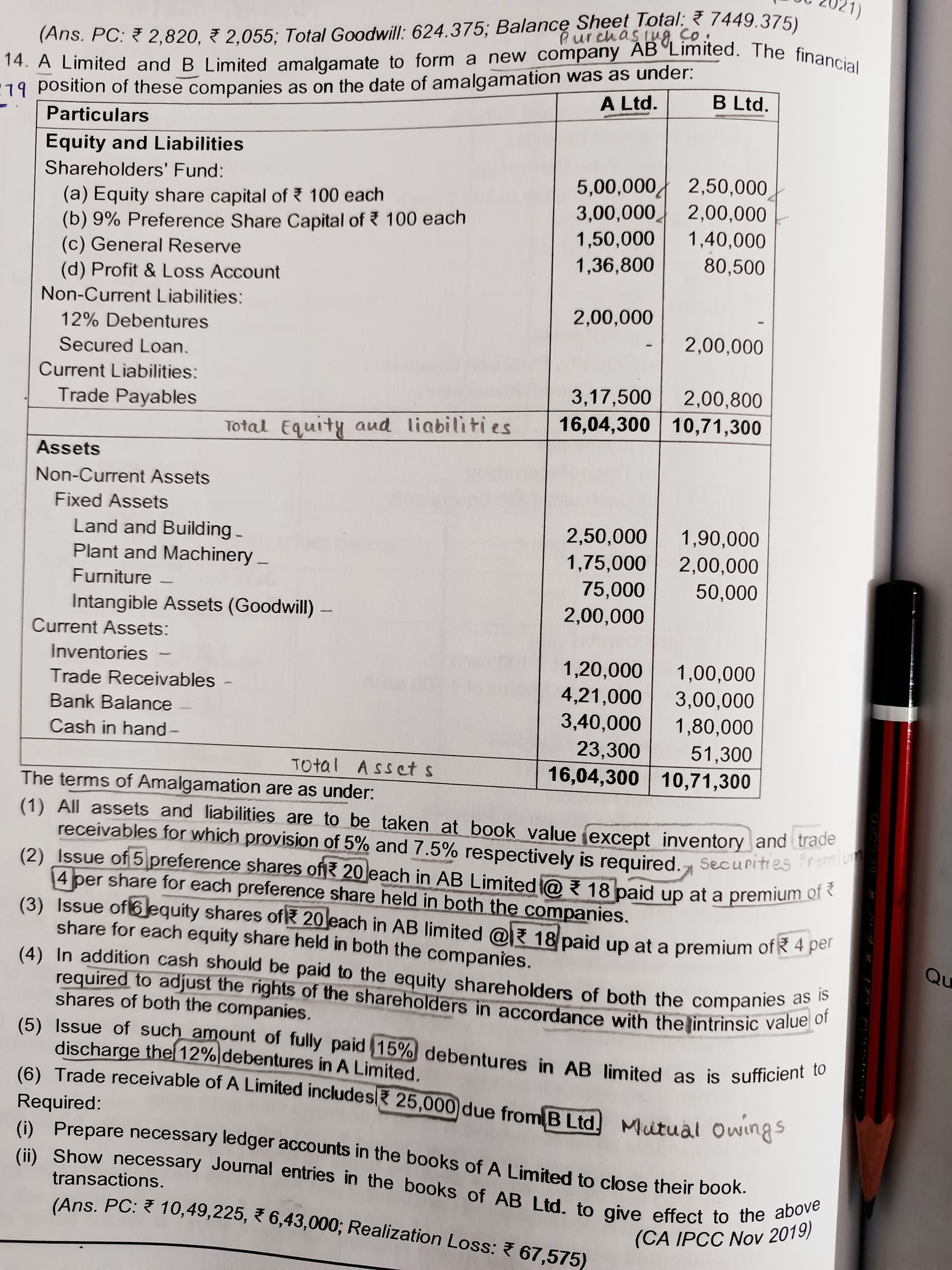 Image attached to the doubt: Has anyone done this question... solution?
