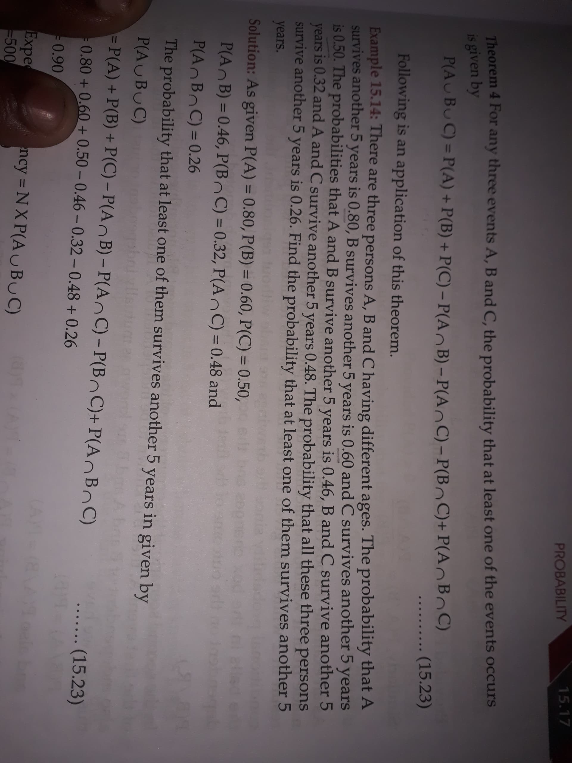 Image attached to the doubt: Wanna solve this by taking Probability = 1-P(none)