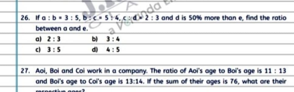 Image attached to the doubt: Help me in Q.26