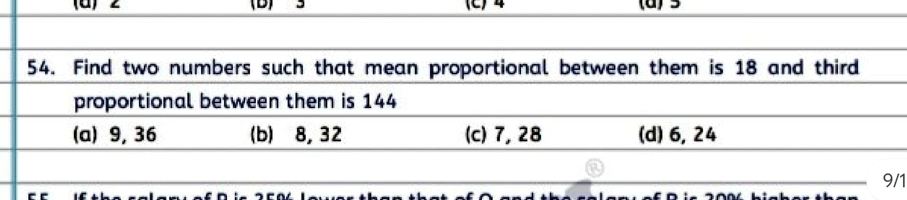 Image attached to the doubt: Ratio proportion ca foundation