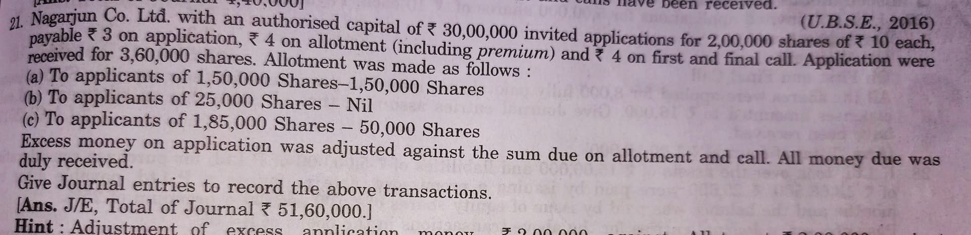 Image attached to the doubt: Accounting for share capital: Issue of shares....????🙄