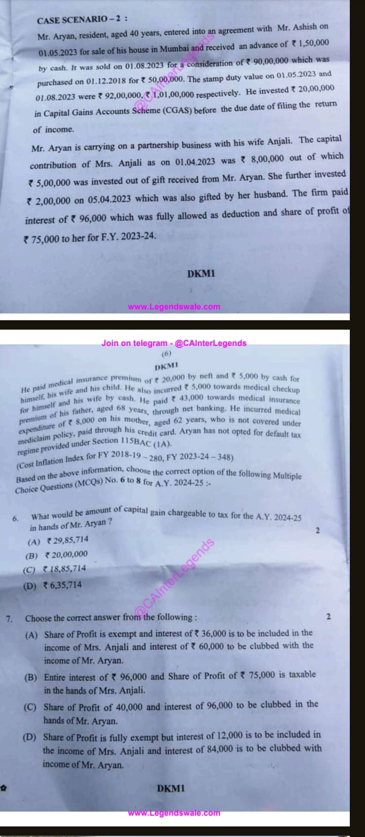 Image attached to the doubt: Q. 7