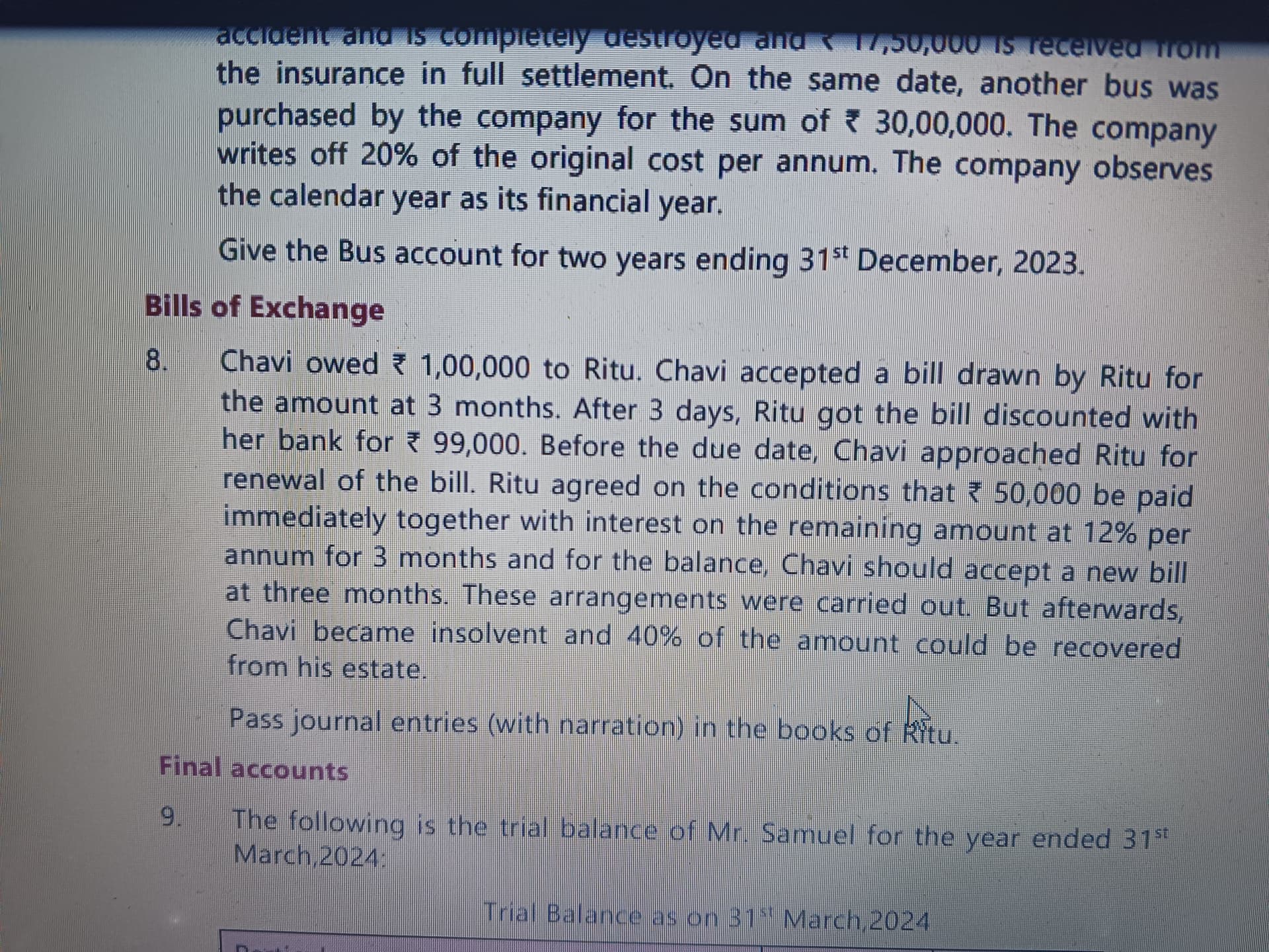 Image attached to the doubt: Question 8