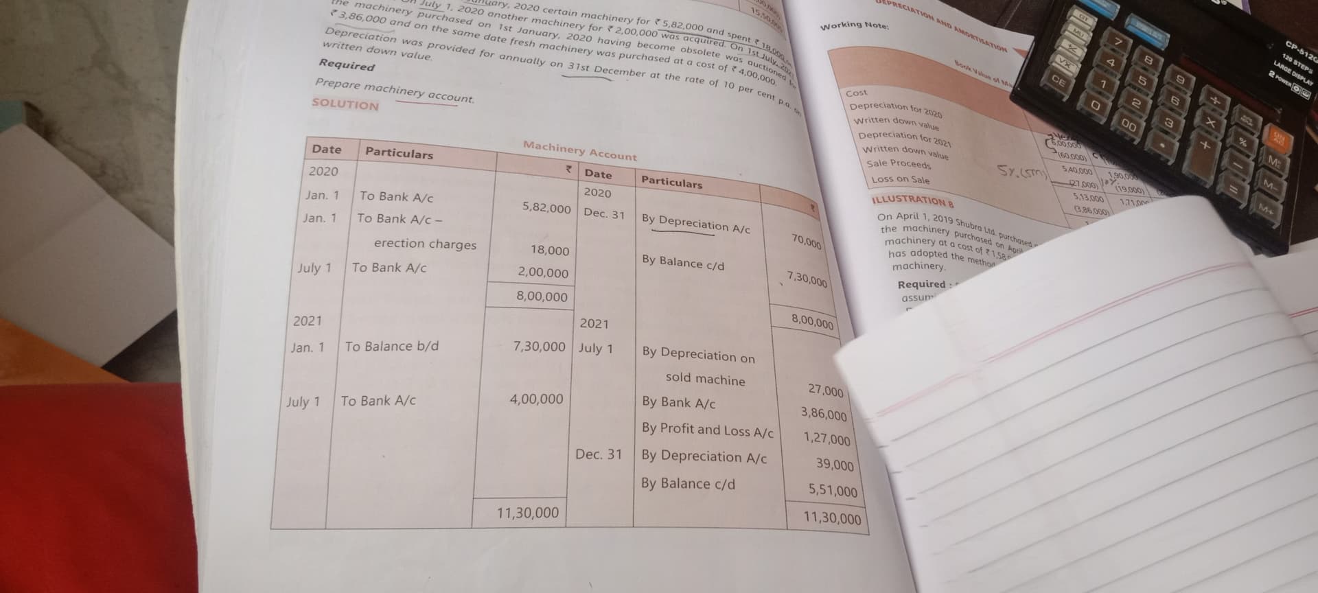 Image attached to the doubt: Ye last me Dec 31 by Depreciation Account me 39000 or ye by Balance c/d me…