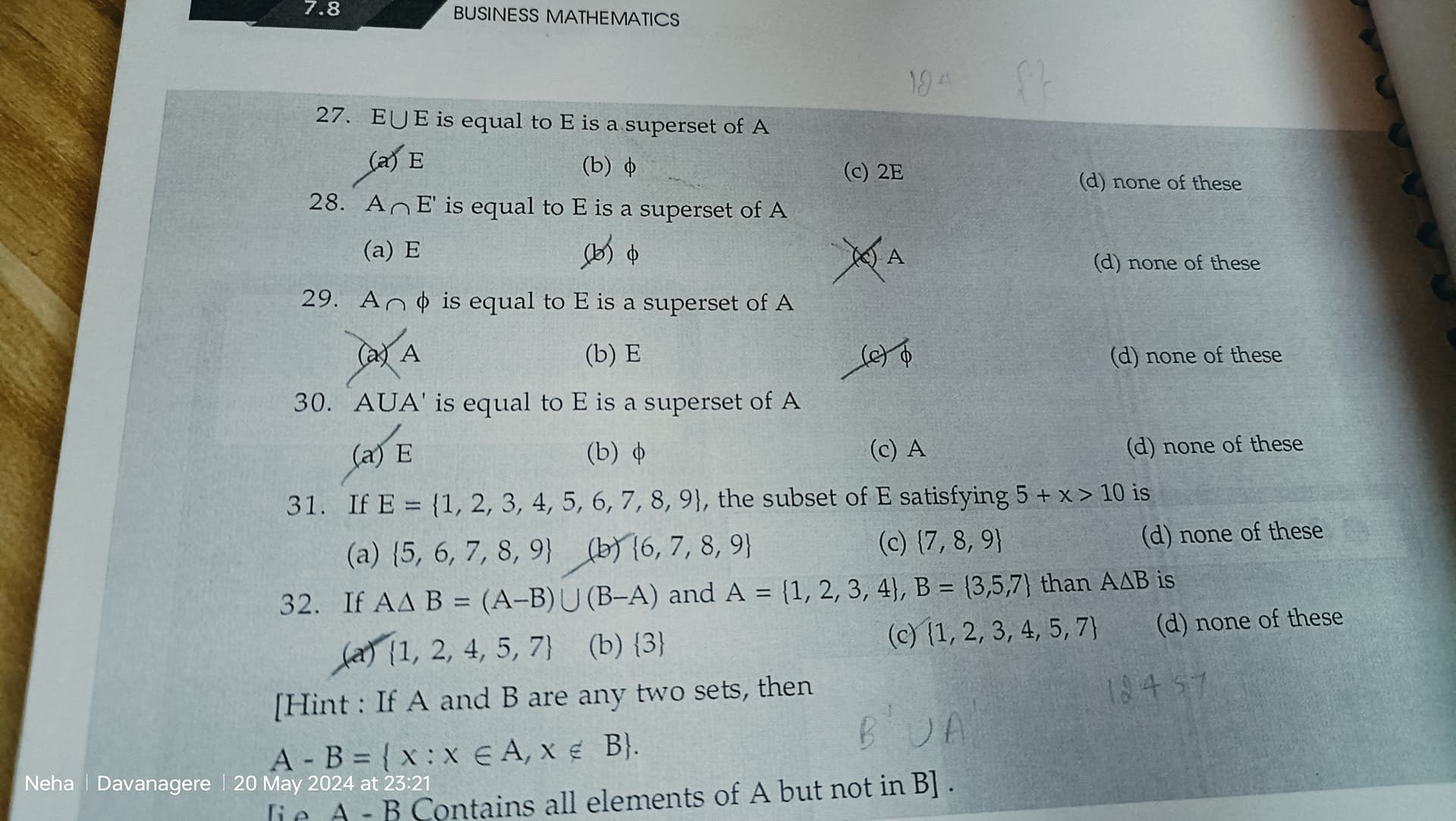 Image attached to the doubt: From Q.27 to 30 Are the brackets missing or what? Also can u answer 28 and 30…