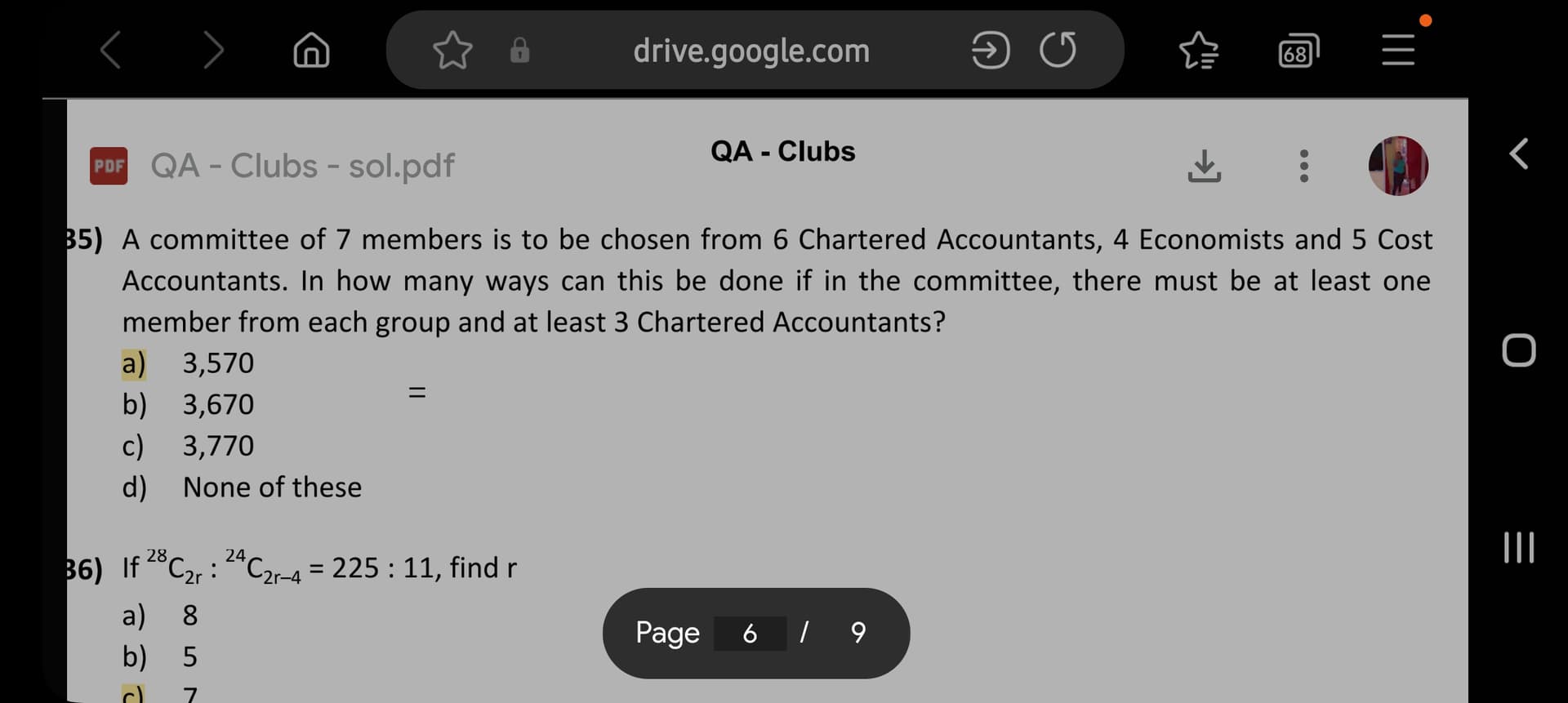 Image attached to the doubt: Can someone answer 35th ?