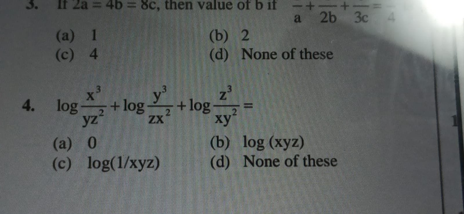 Image attached to the doubt: Please solve them 4