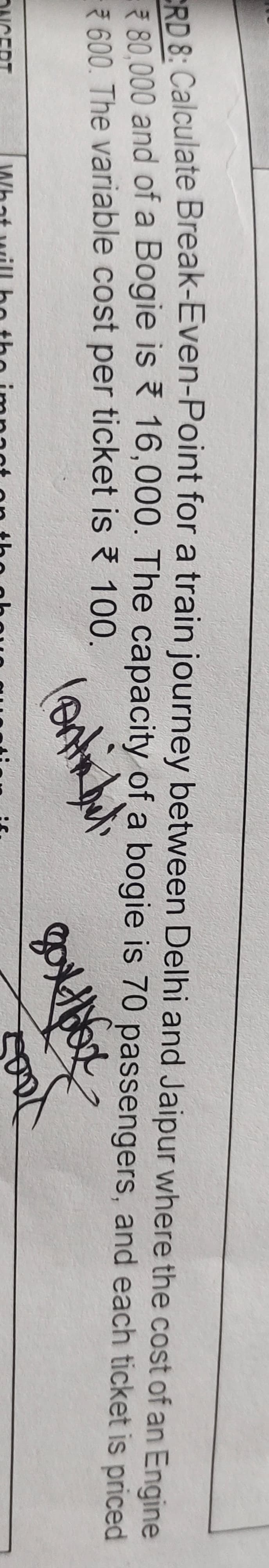 Image attached to the doubt: Answer for it marginal costing question