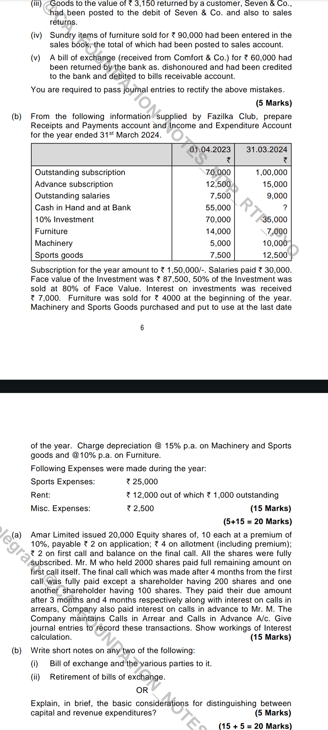 Image attached to the doubt: B part me face value of the investment ko kaise solve krenge please bata do