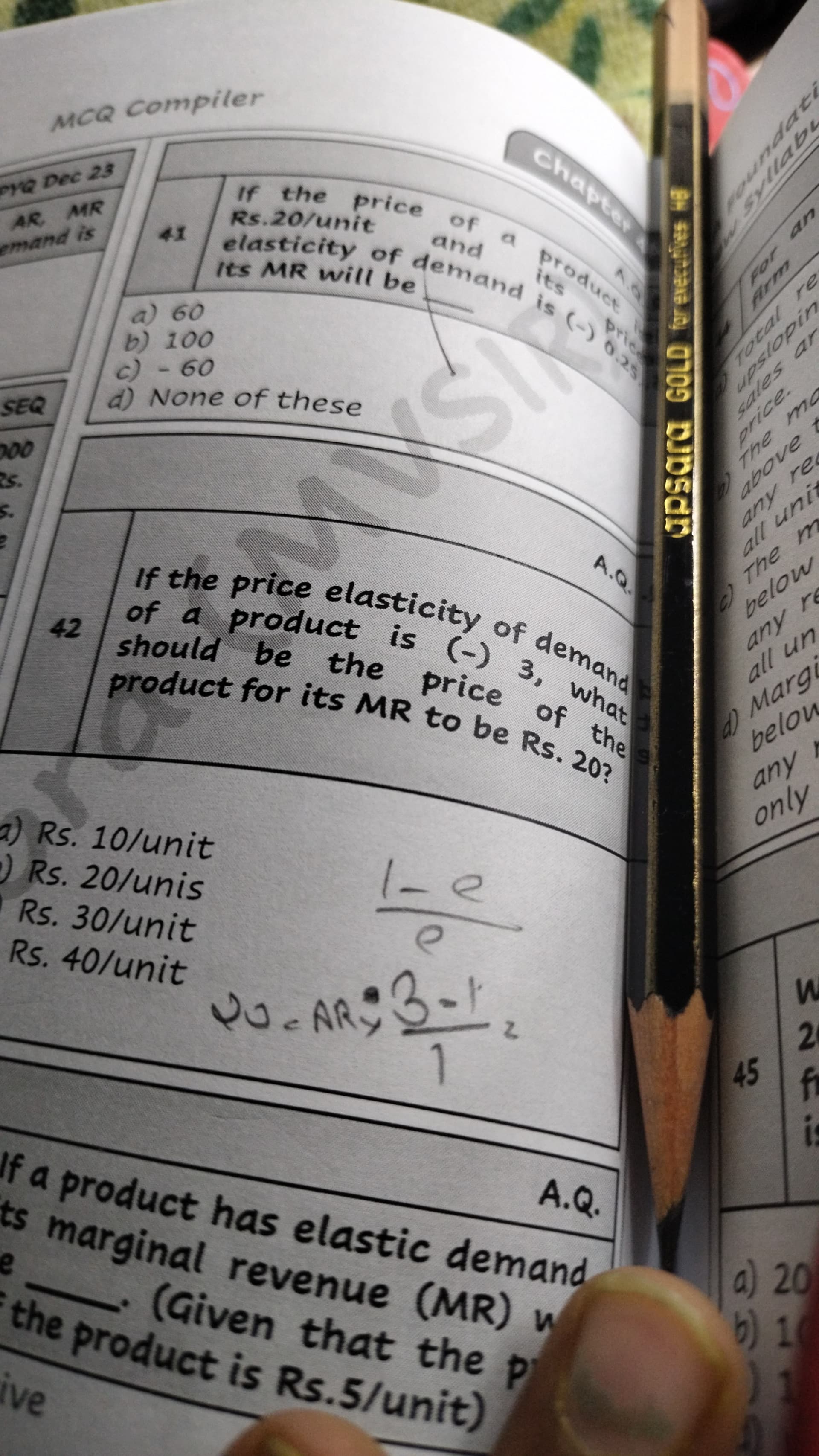 Image attached to the doubt: Koi qus 42 bta do