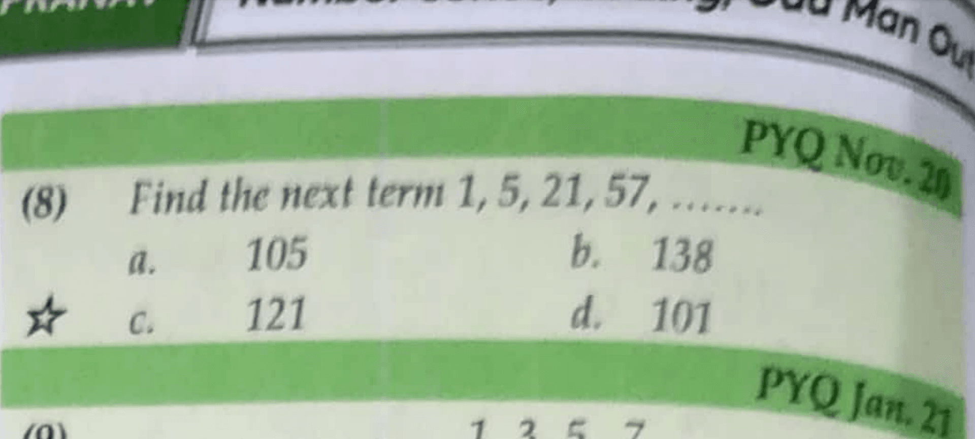 Image attached to the doubt: Can anybody explain how its answer will be 121?