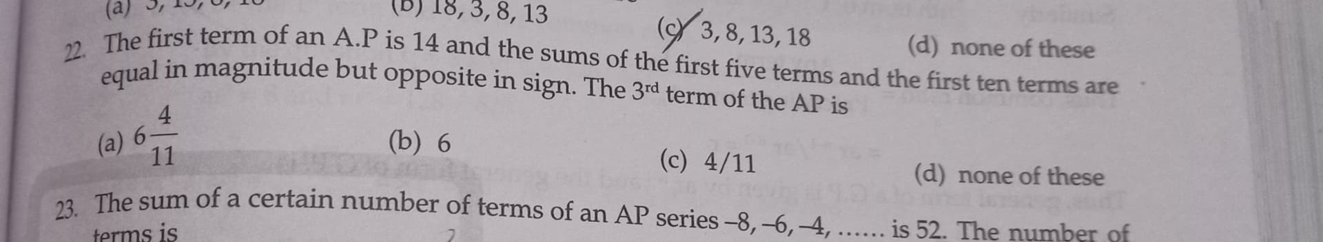 Image attached to the doubt: Answer for 22nd question with explanation
