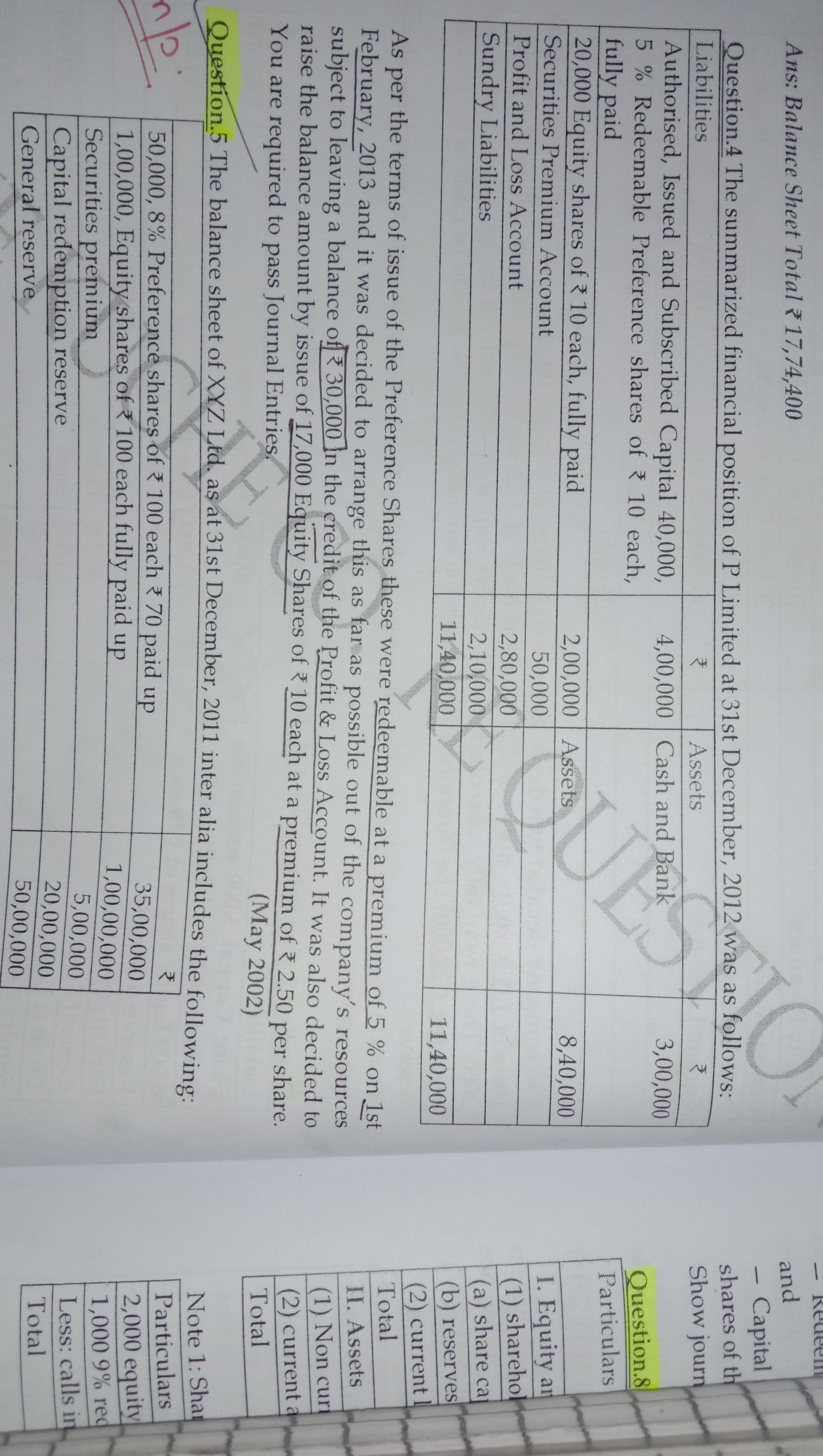 Image attached to the doubt: Plz solve this question no 4