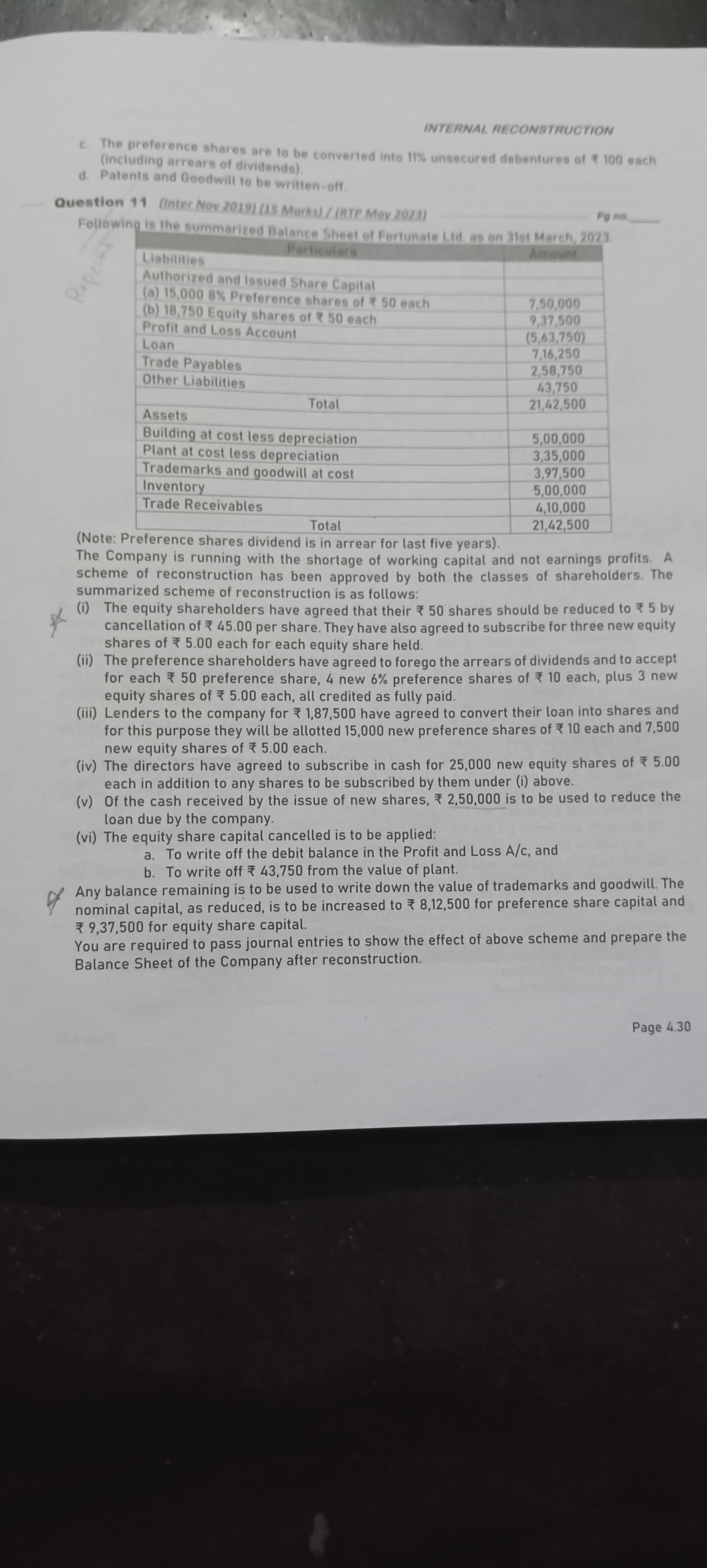 Image attached to the doubt: Ques 11