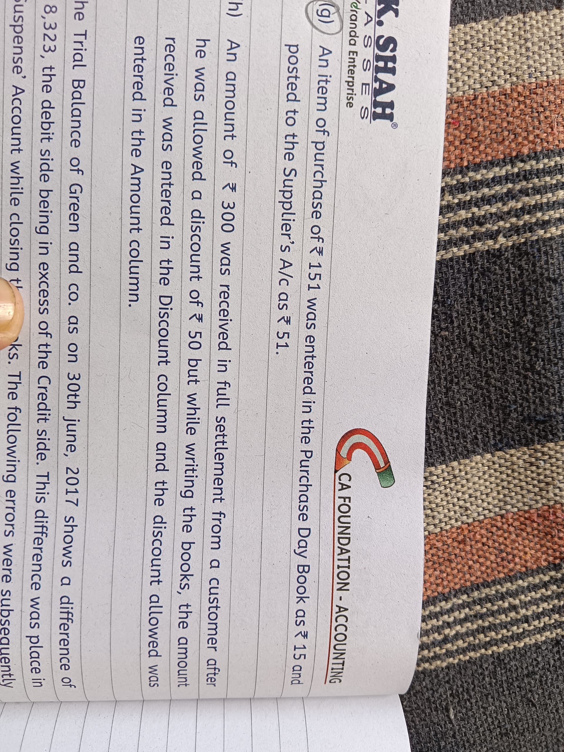 Image attached to the doubt: Can you rectify this errors