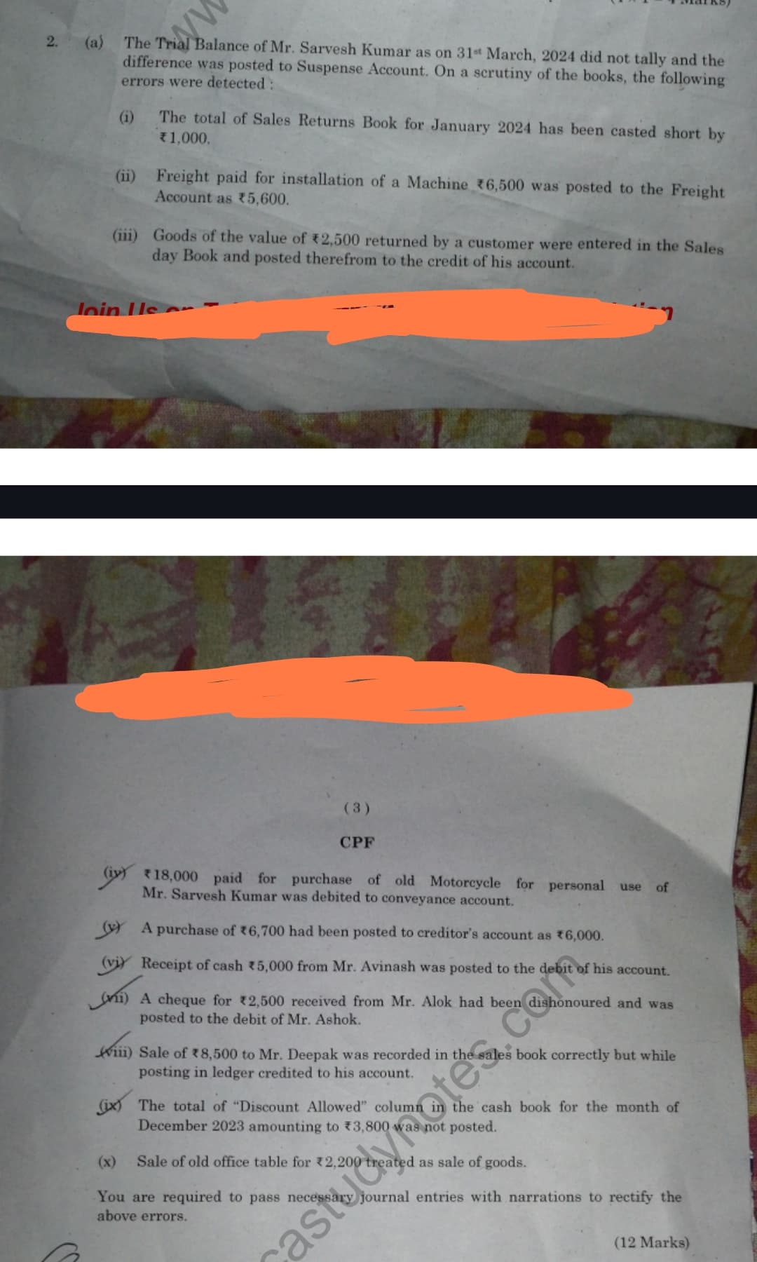 Image attached to the doubt: June 2024 foundation rectification of error solution???