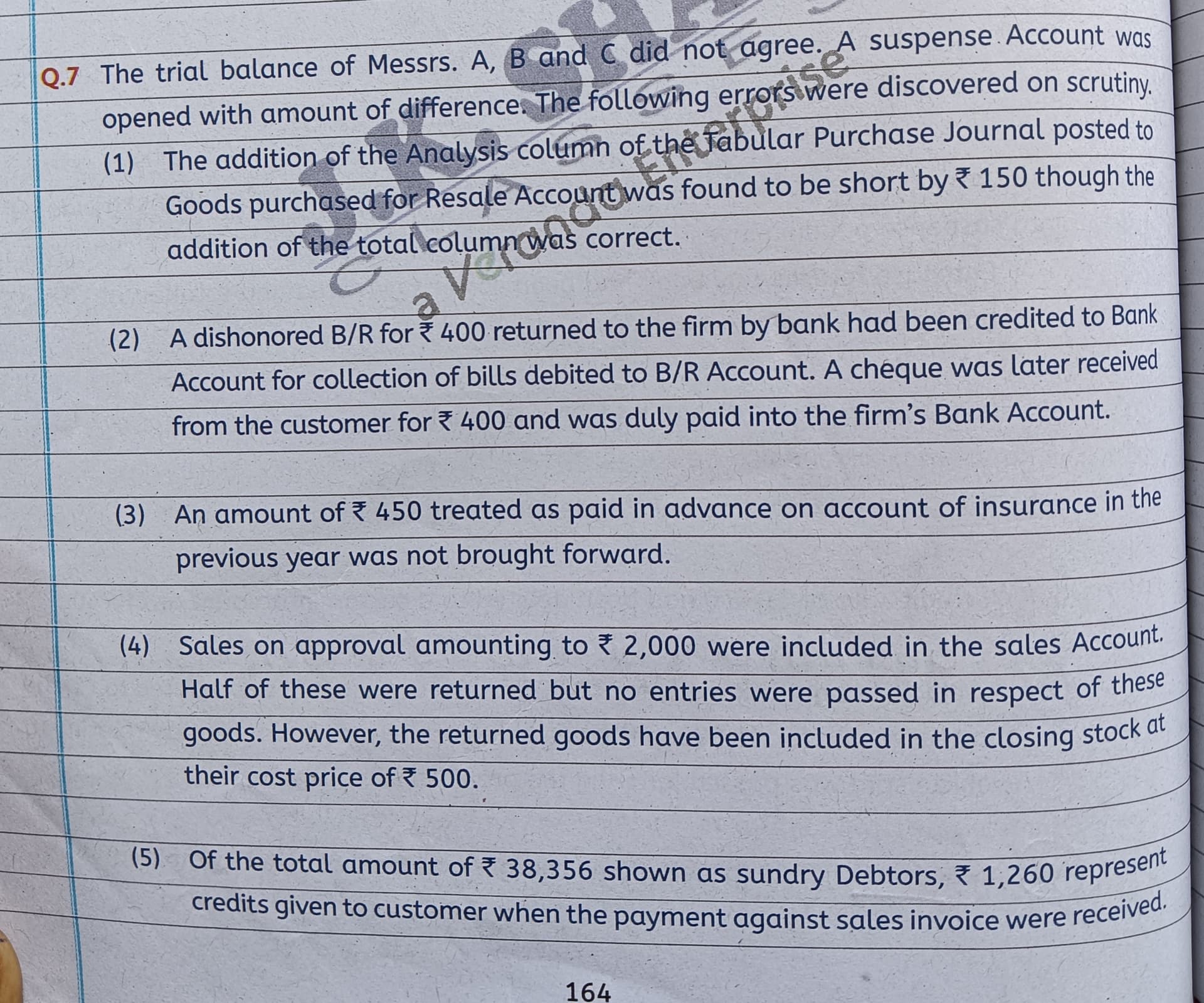 Image attached to the doubt: Can you rectify these errors?