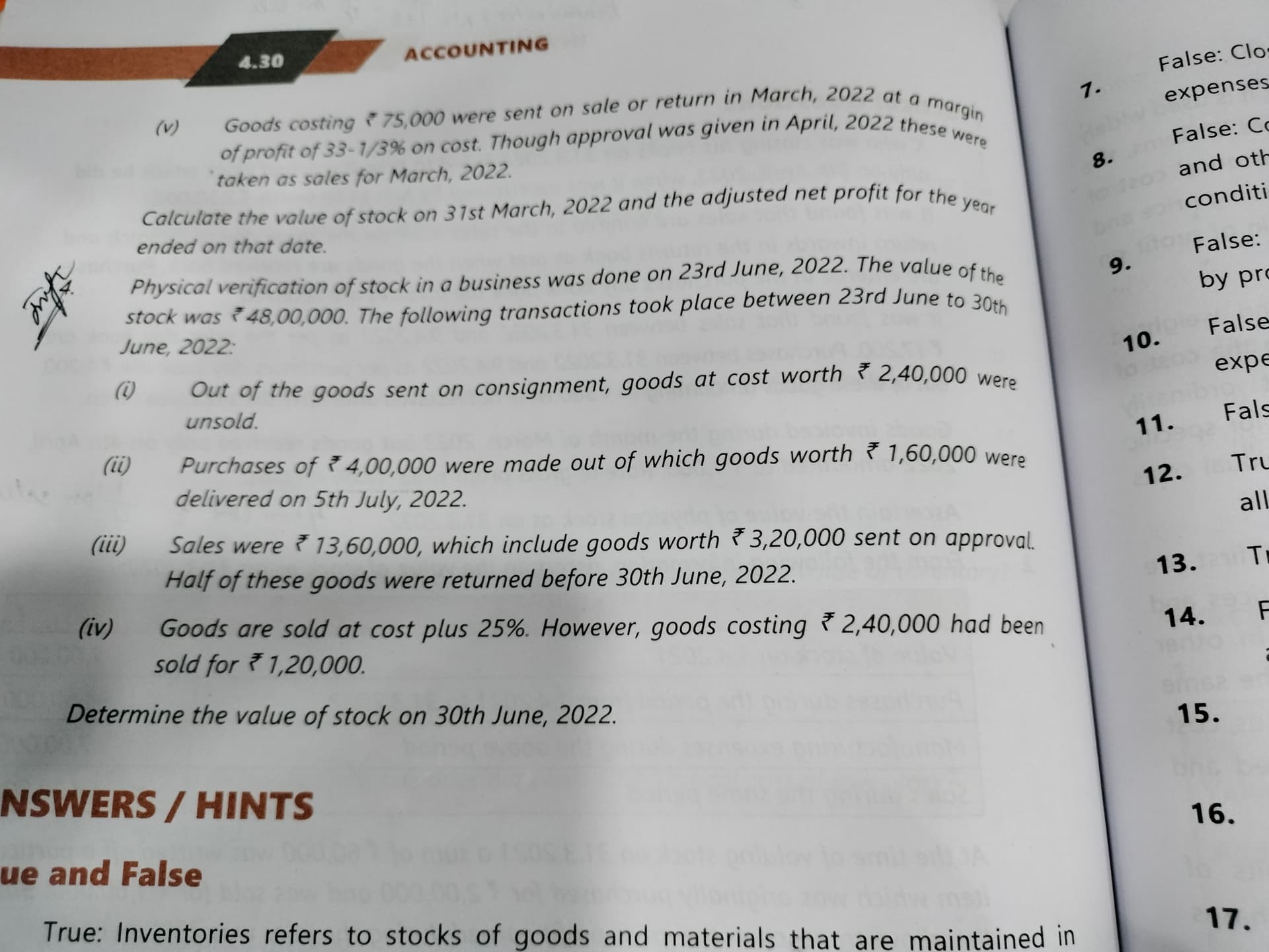 Image attached to the doubt: Can anyone help me Isme abnormal sales normal sales me se minus kyu huyi h