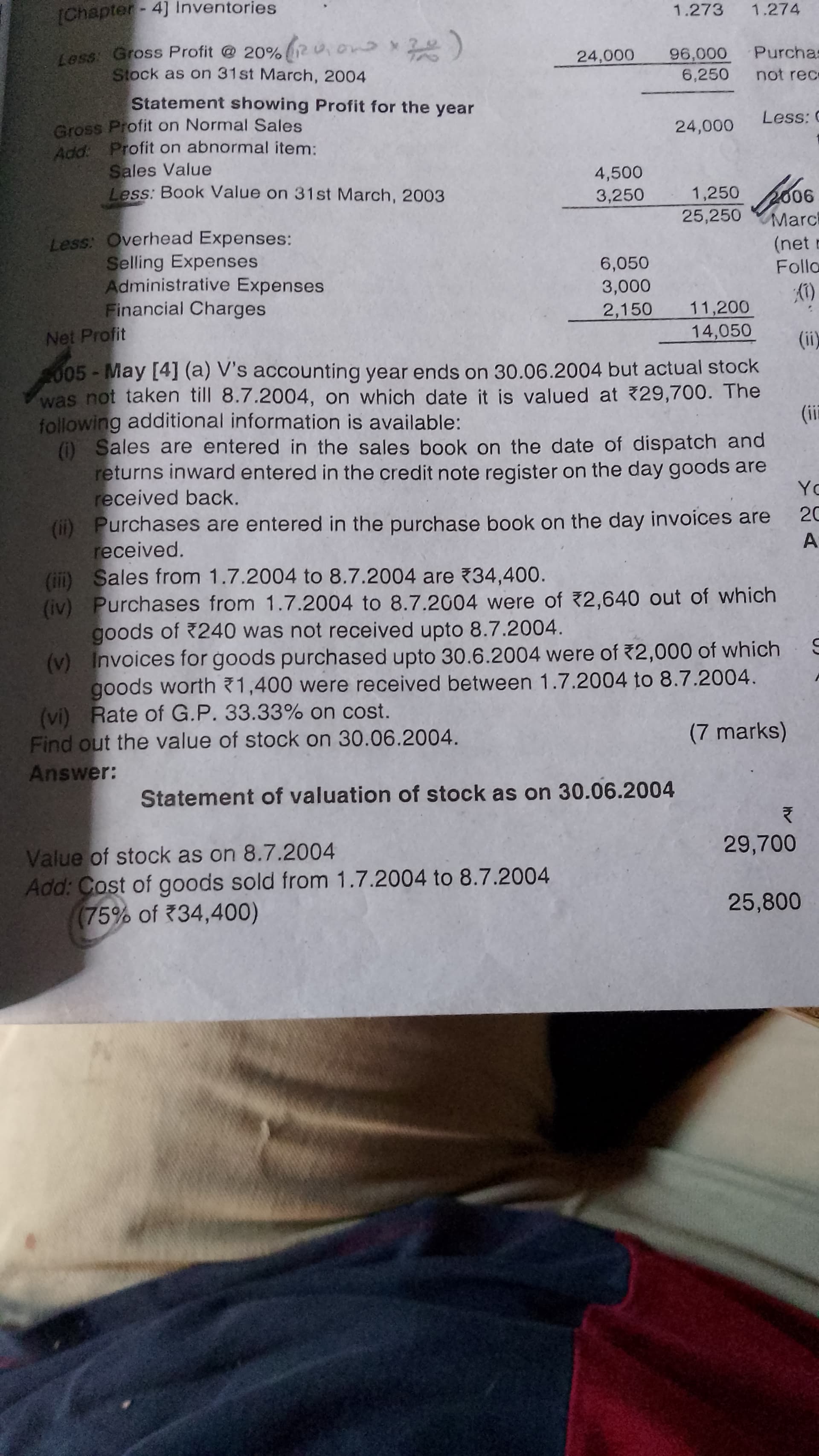 Image attached to the doubt: Can you explain how 34400*75% Where did 75% came