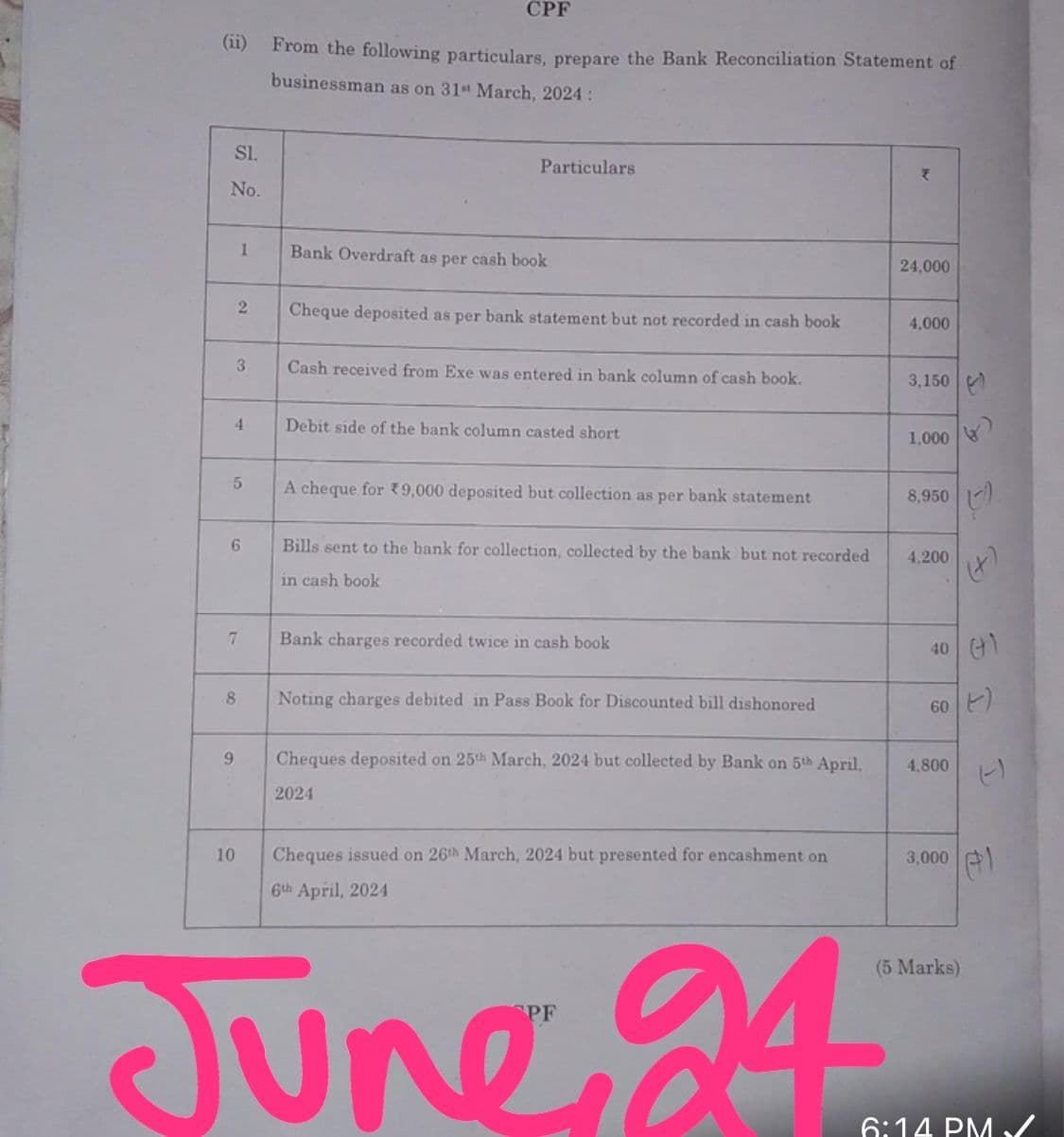 Image attached to the doubt: Solve this question