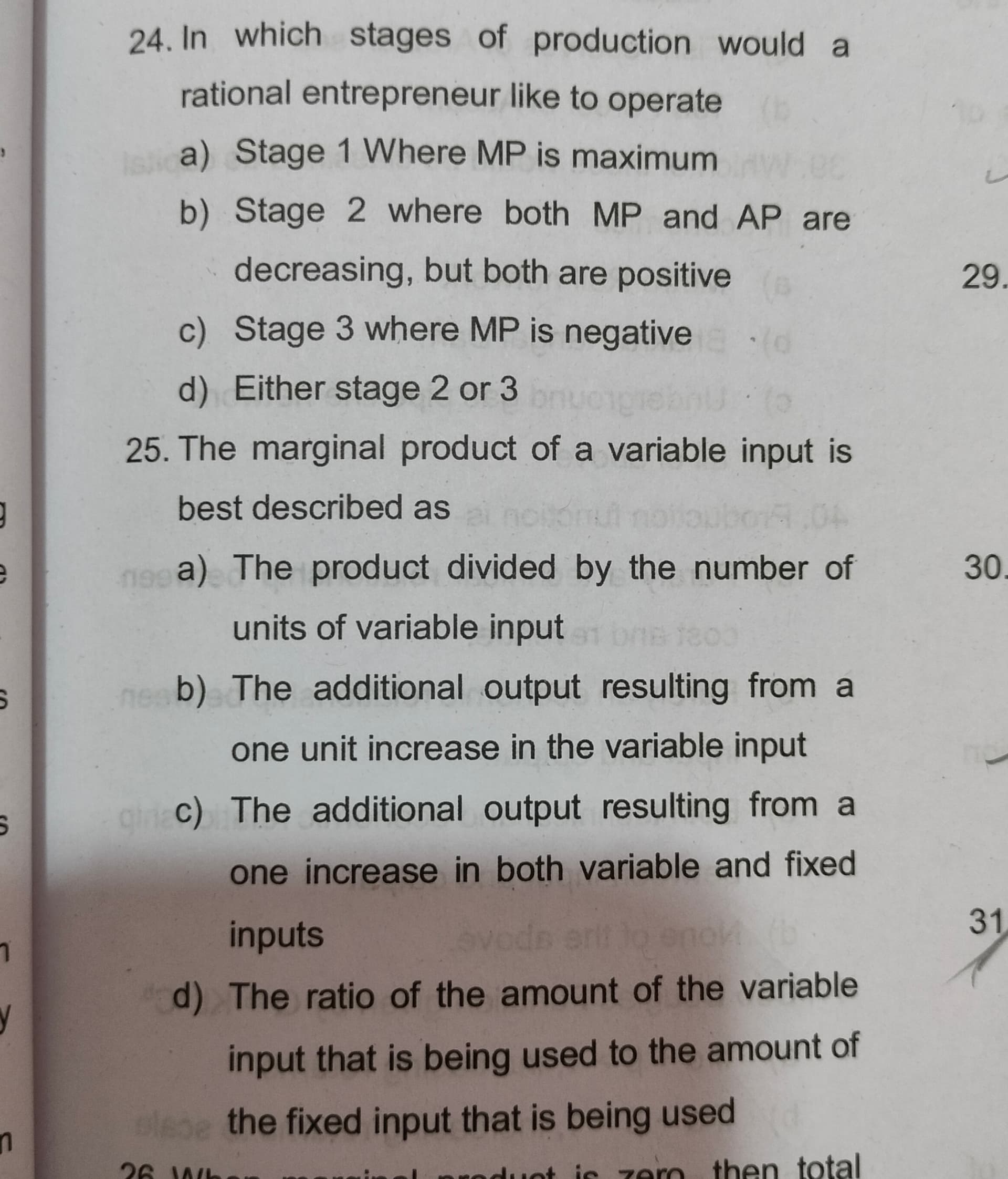 Image attached to the doubt: Can anyone explain ques 24 nd 25 Ans 24 (d) And 25 (c)