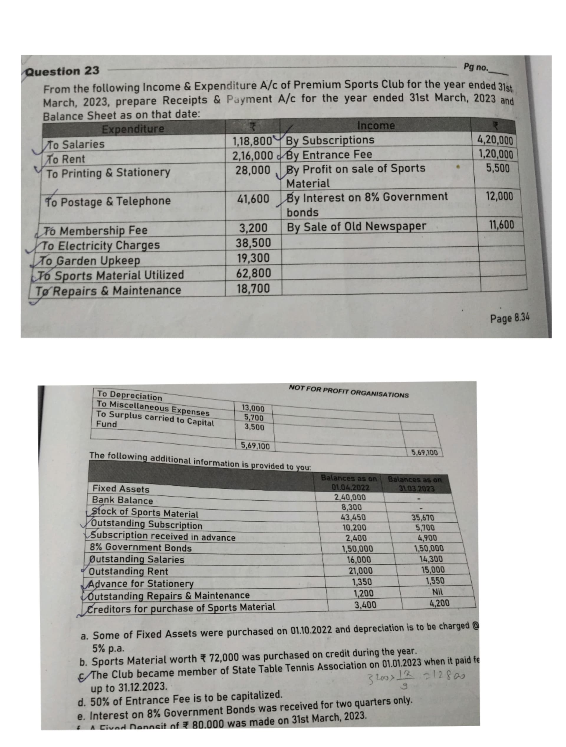 Image attached to the doubt: Can anybody tell me how to Calculate purchase of fixed assets
