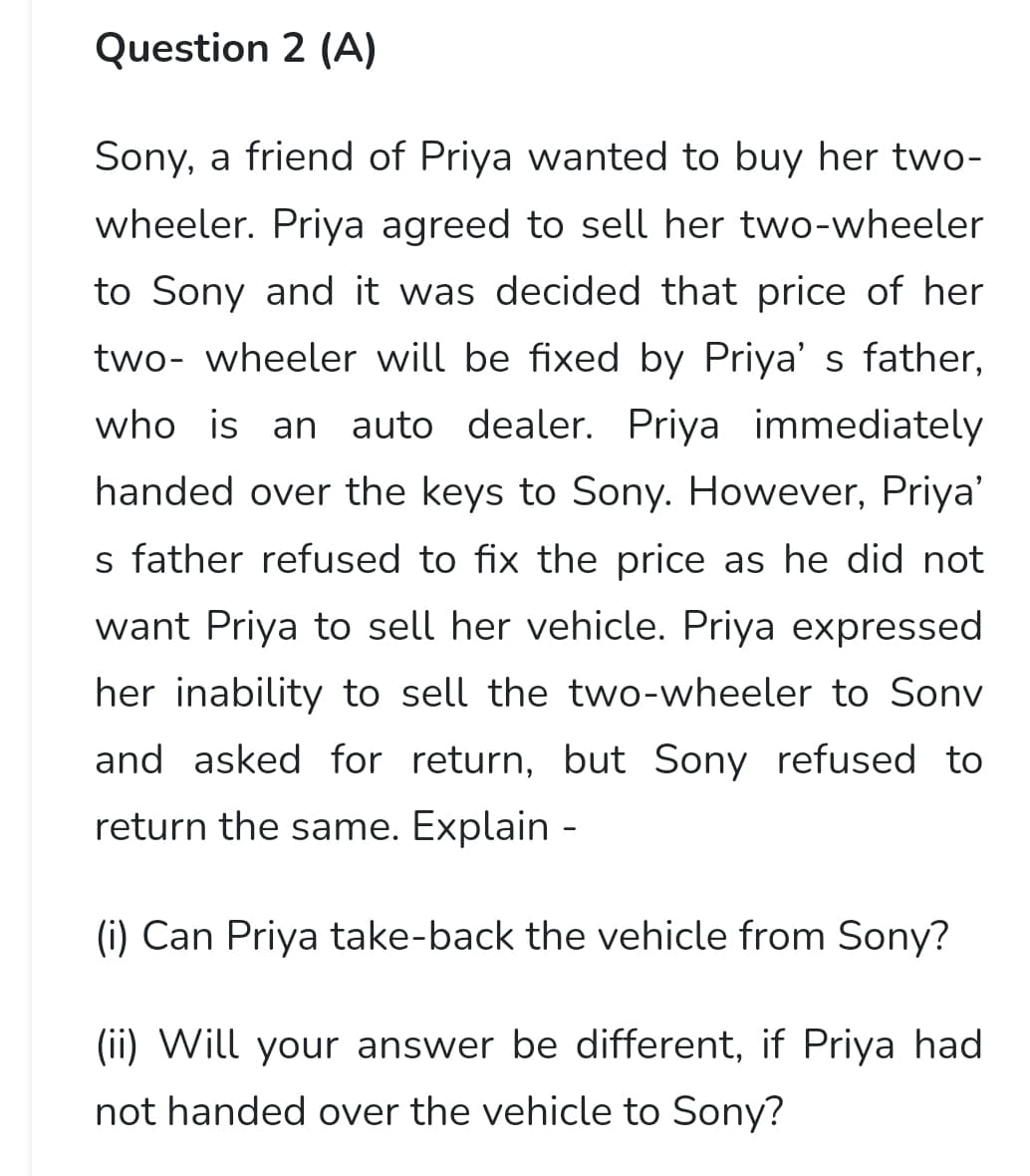 Image attached to the doubt: Sale of Goods Act, 1930