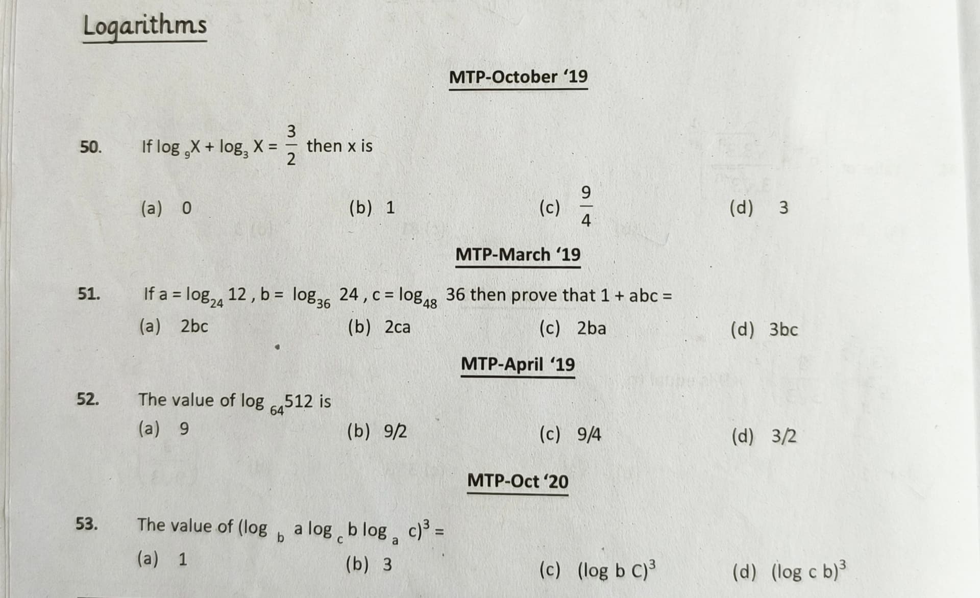 Image attached to the doubt: What is the solution? Logarithms