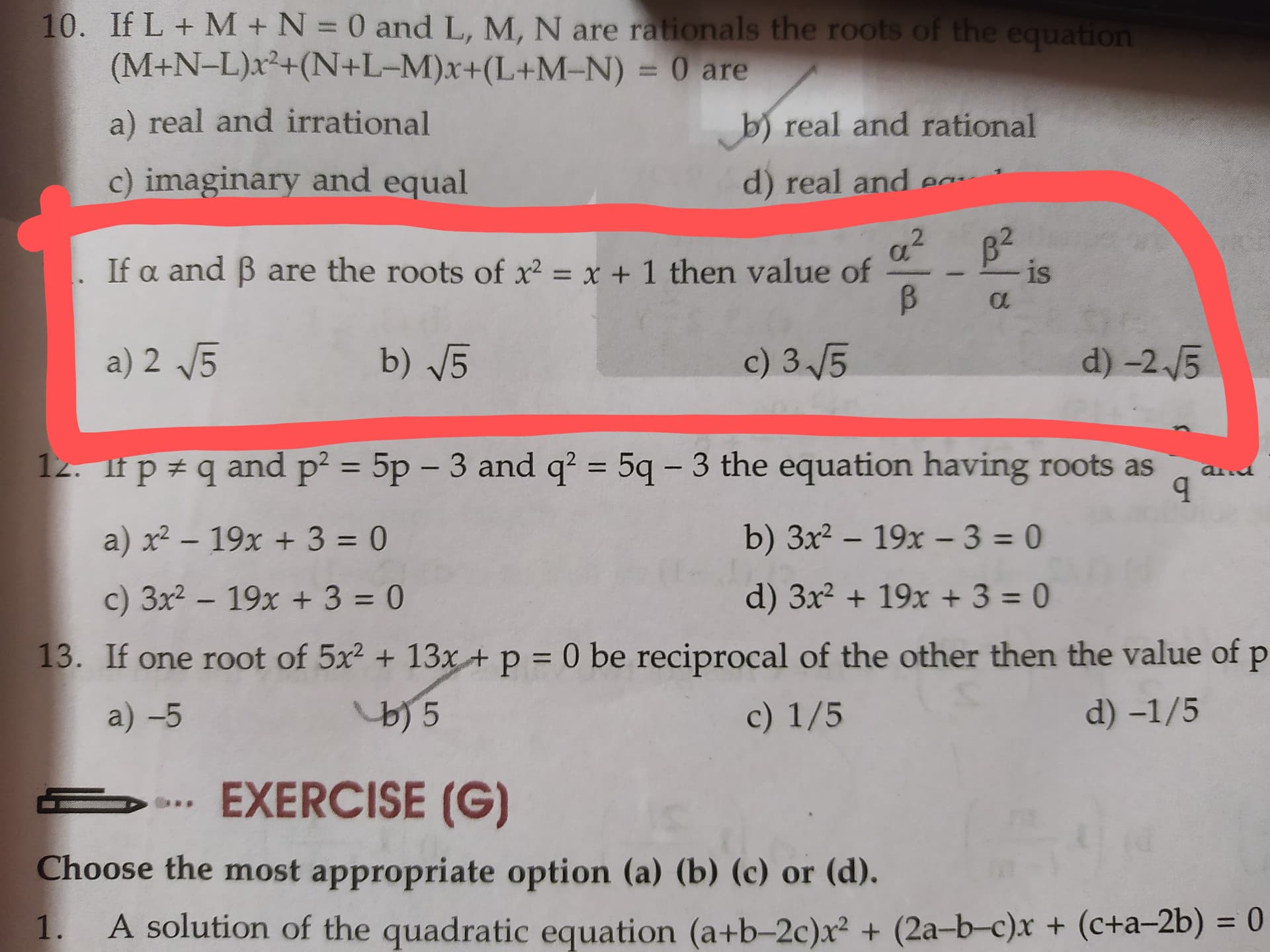 Image attached to the doubt: How to solve this question ??