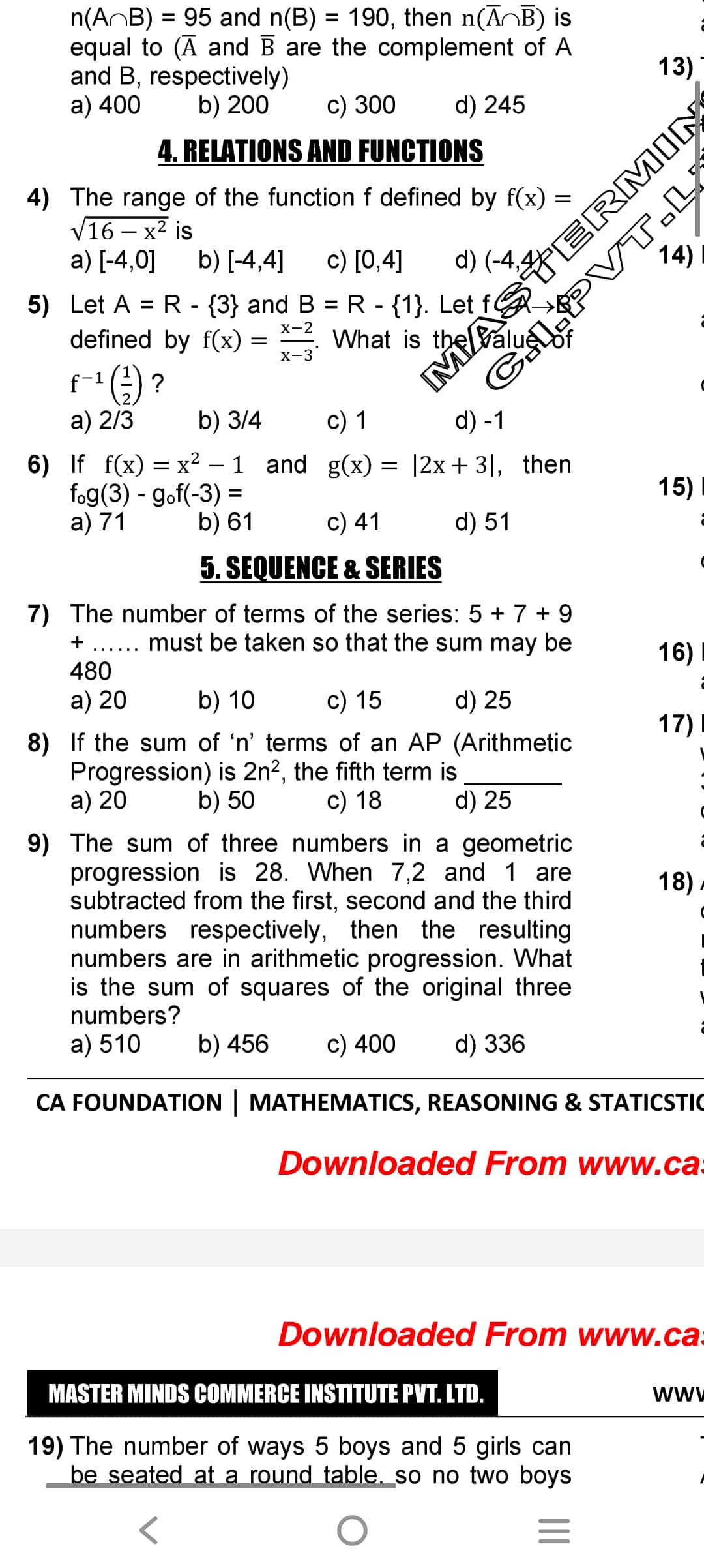 Image attached to the doubt: Can anyone solve the 9th one? Is there any shortcut to this type of questions?