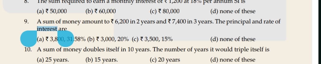 Image attached to the doubt: Solution of ques 9 and 10 ????