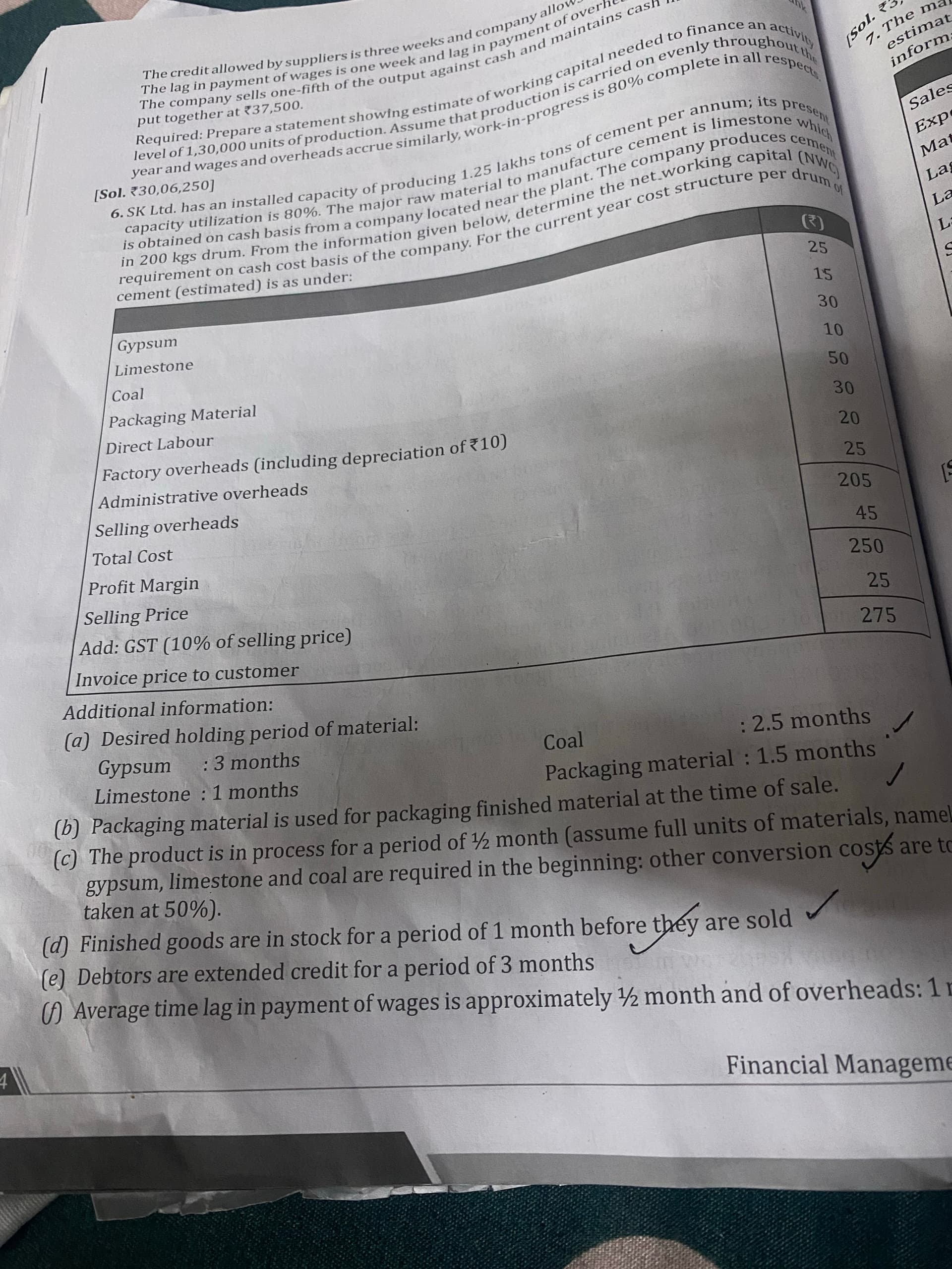 Image attached to the doubt: 6 question answer of financial management