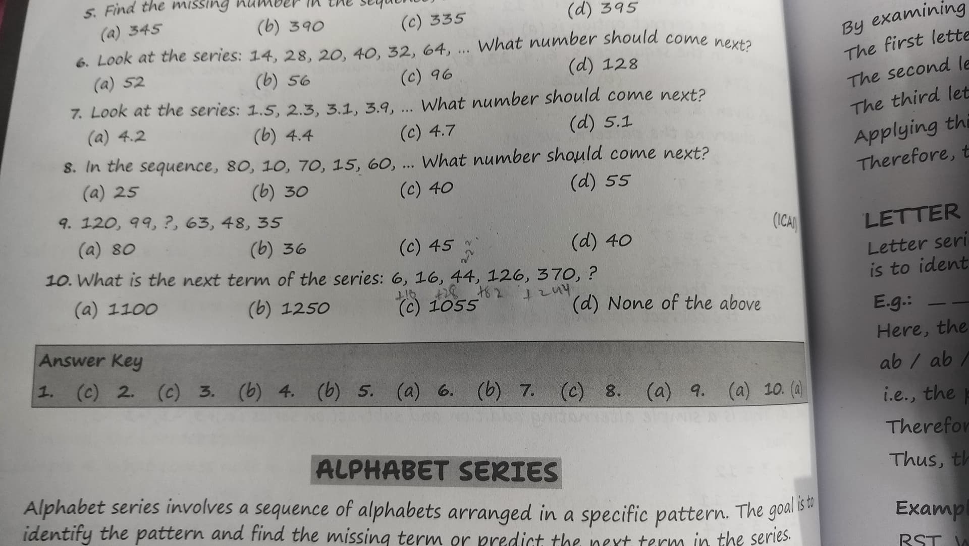 Image attached to the doubt: Question no 10