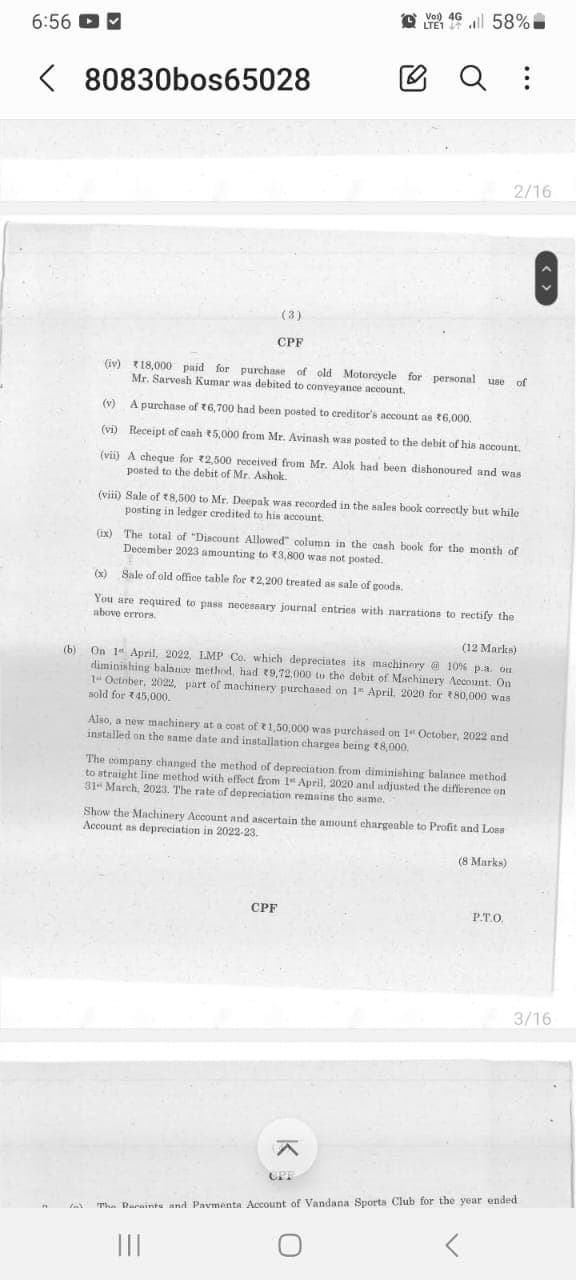 Image attached to the doubt: Answer to depreciation ques.