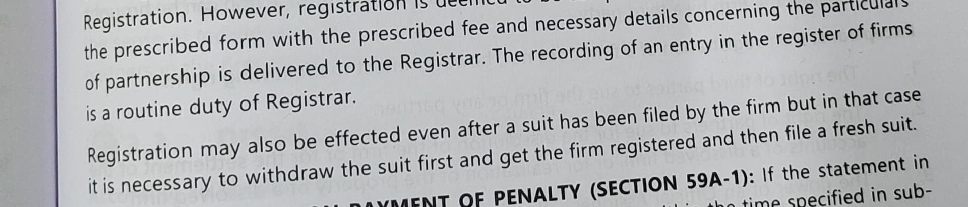 Image attached to the doubt: Please explain section 59 Registration of the Indian partnership act,1932 last…
