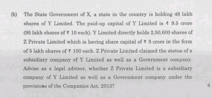 Image attached to the doubt: Is Y a government company?