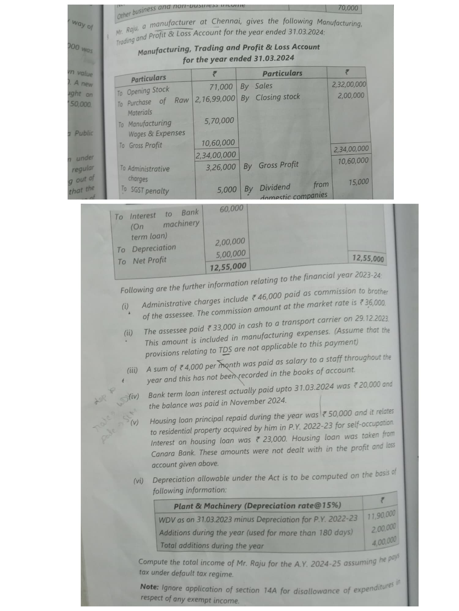 Image attached to the doubt: Can any explan this problem it's from icai material pgbp question 9
