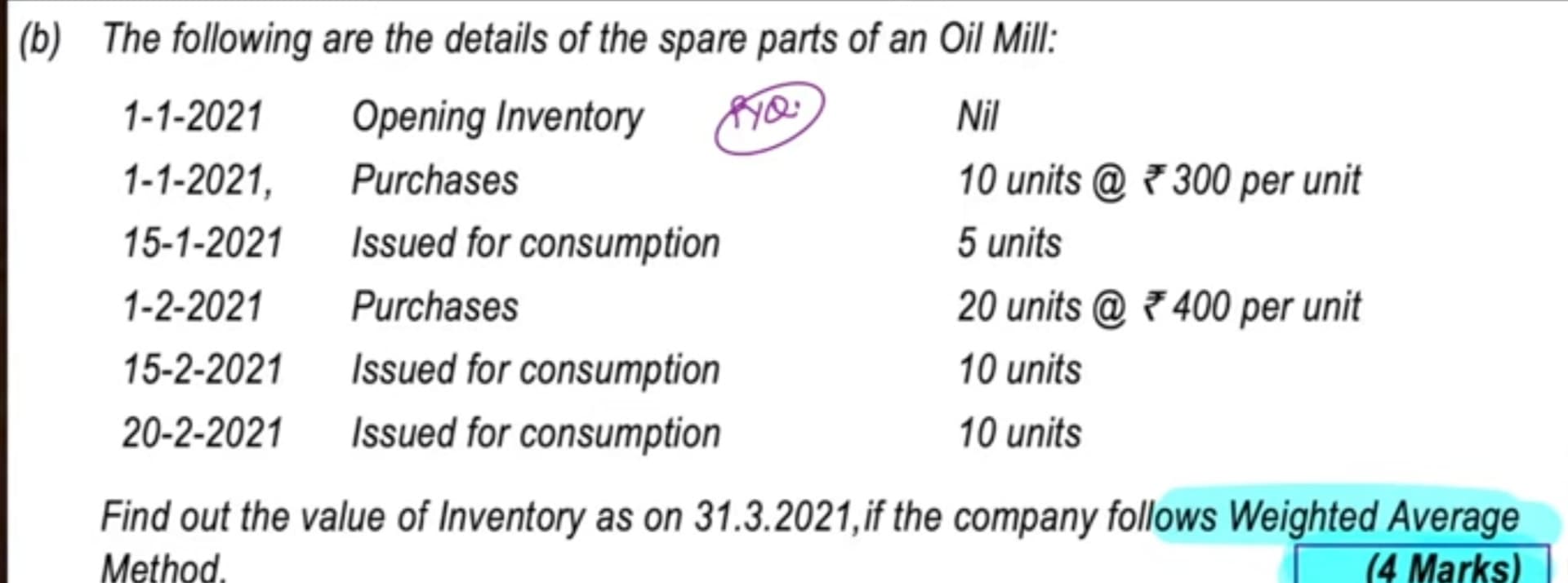 Image attached to the doubt: Answer is 1900 but how