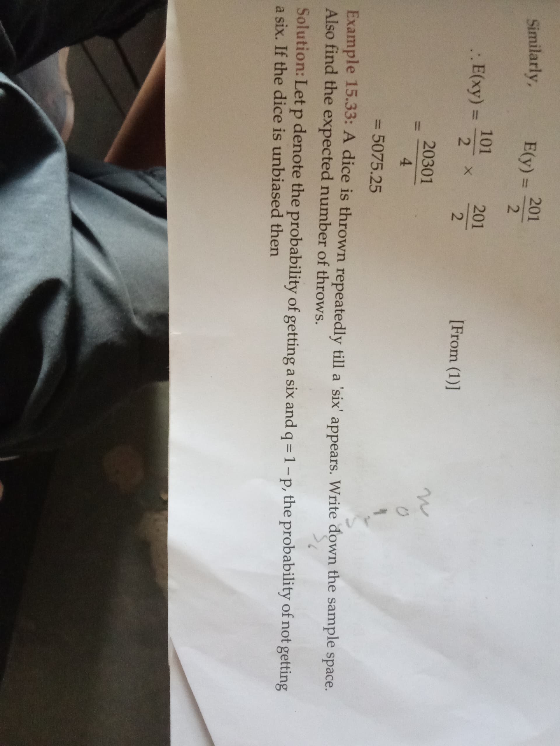 Image attached to the doubt: How it's expected value is 6 Can anyone tell me