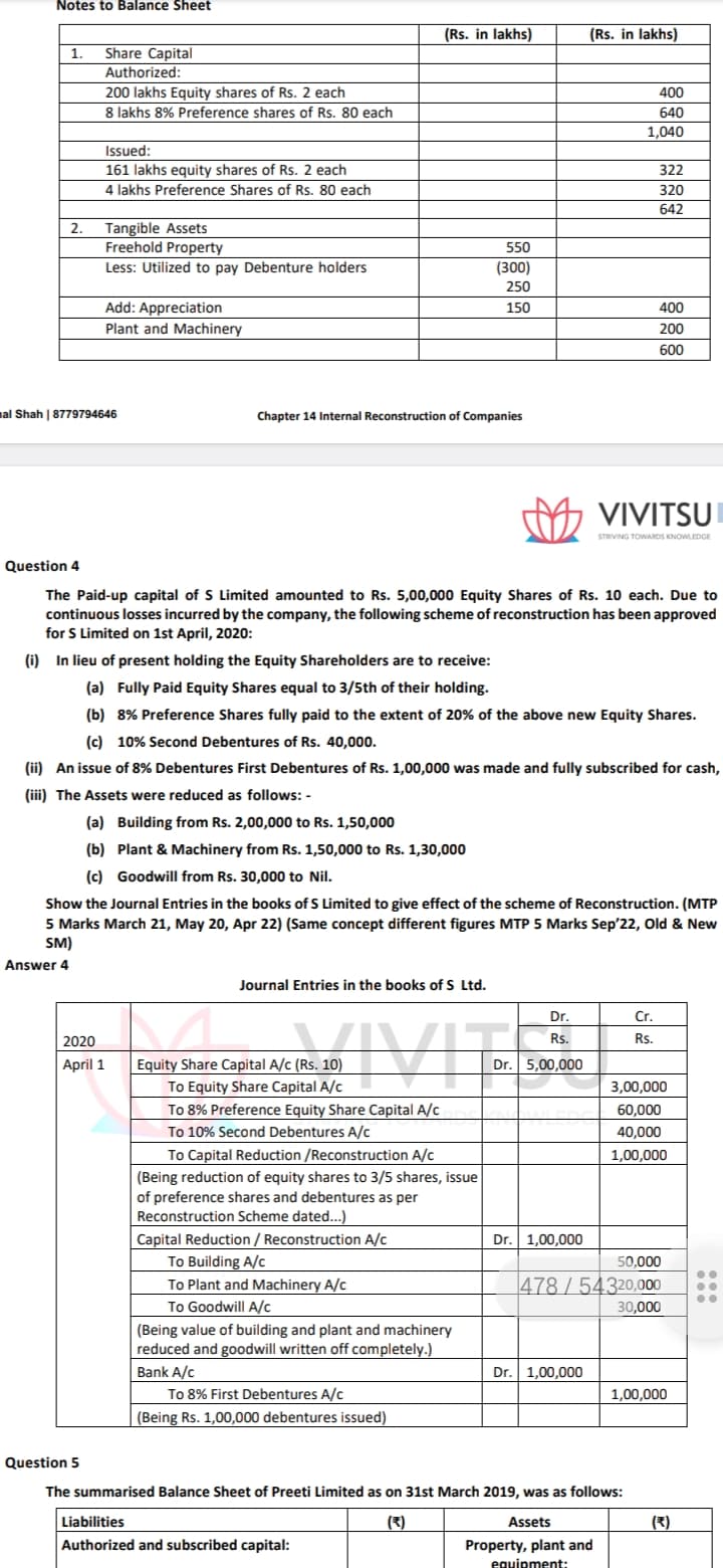 Image attached to the doubt: In sum 4 entry 1 pls explain with calculation