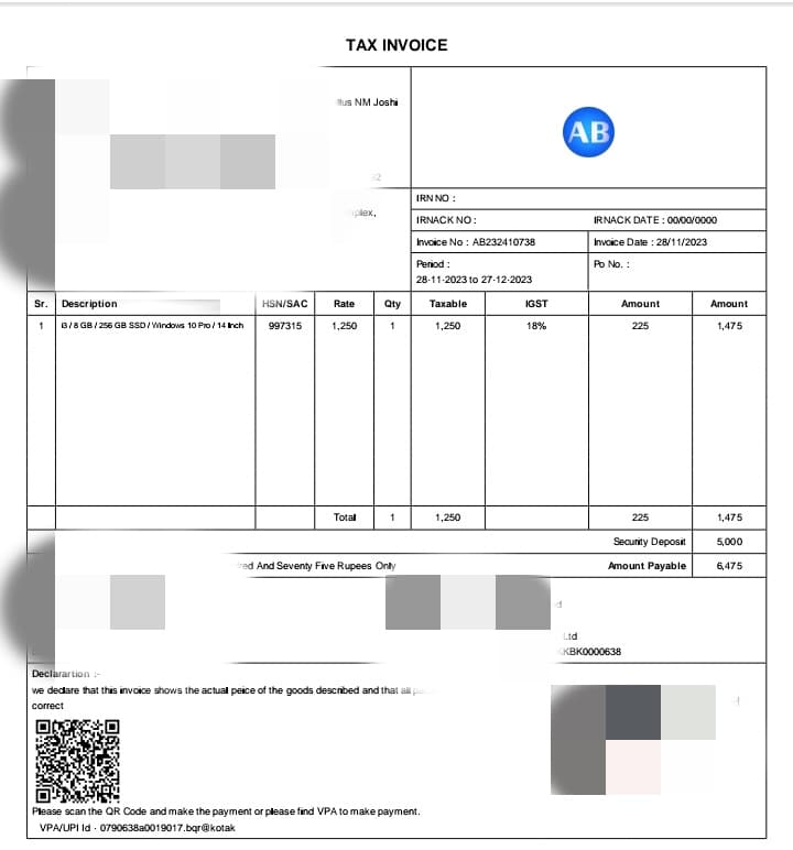 Image attached to the doubt: How to do accounting that invoice