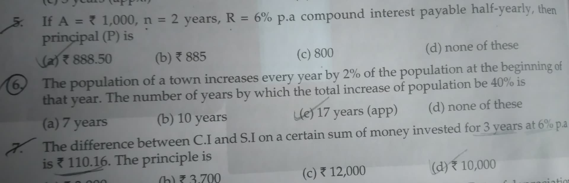 Image attached to the doubt: Anyone can solve Q6 of TVM